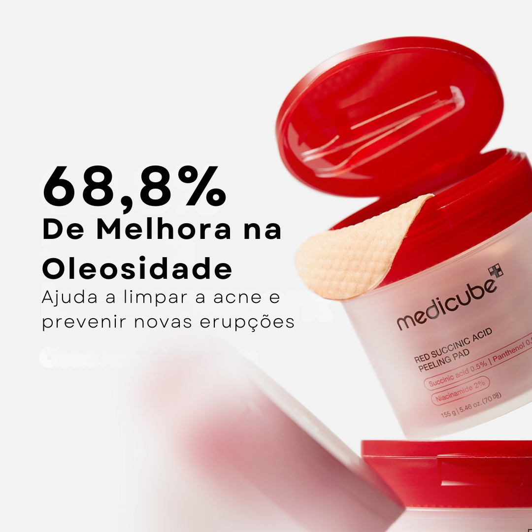 Pads faciais antiacne com ácido succínico