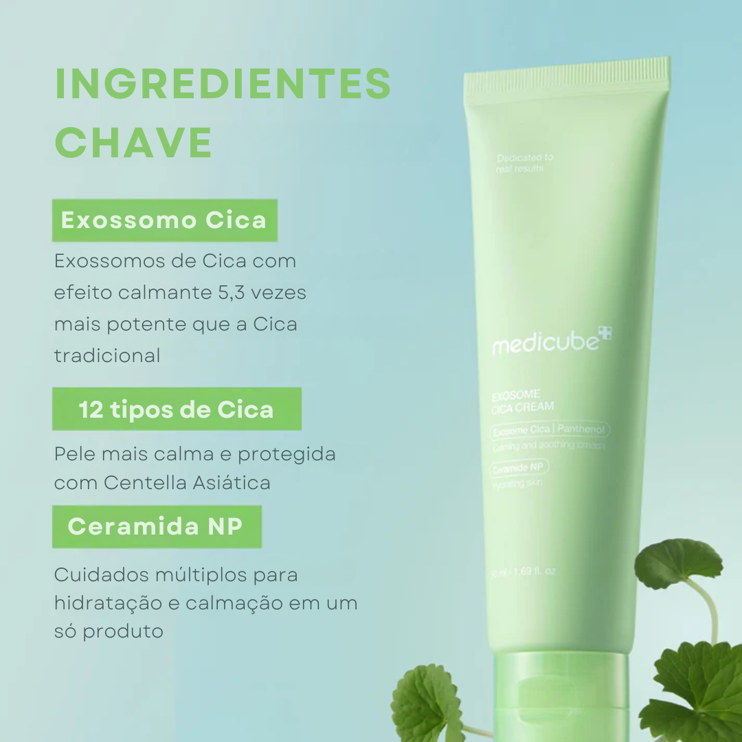 Hidratante com exossomos para peles sensíveis