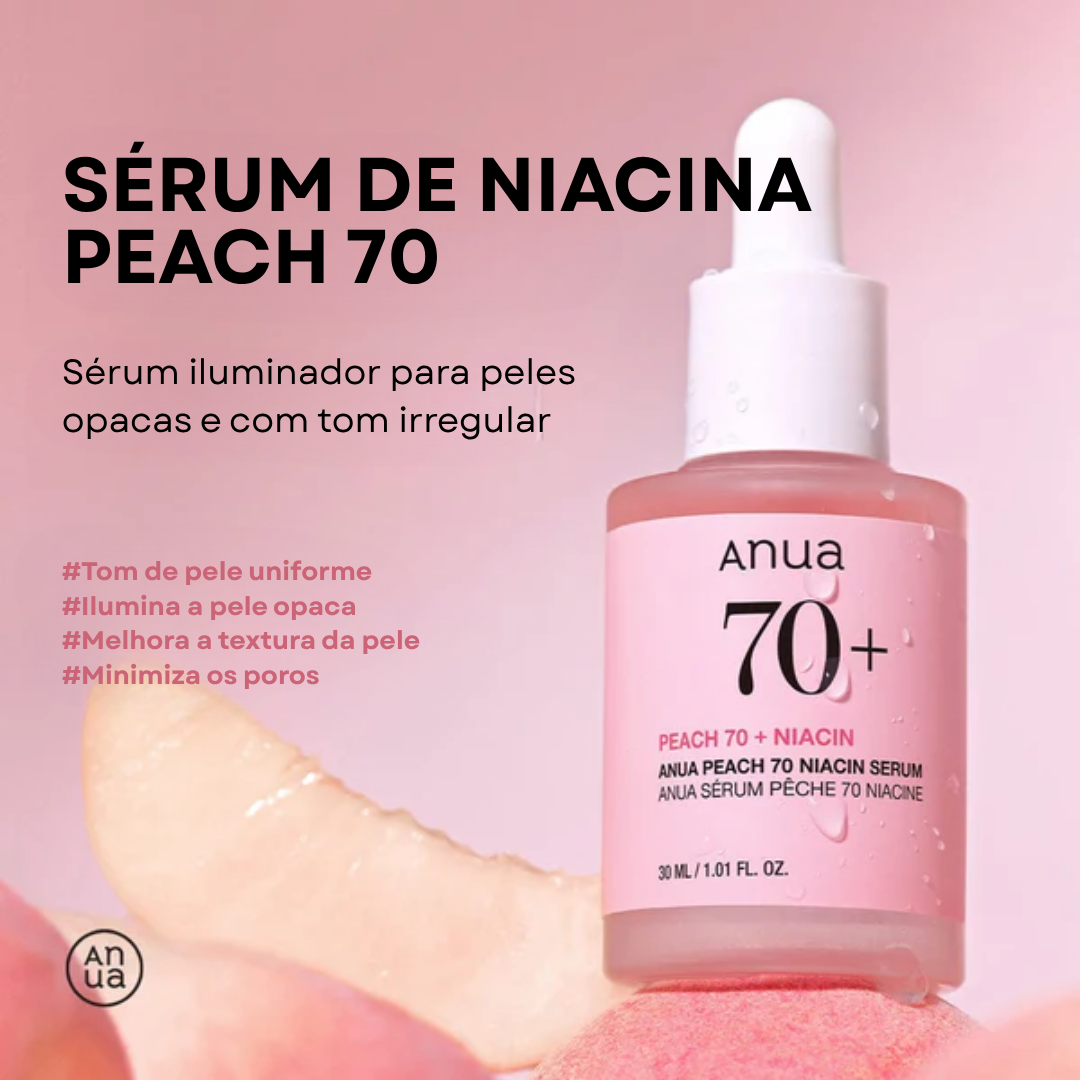 Sérum de Pêssego 70% com Niacinamida Iluminador – Olenna Beauty