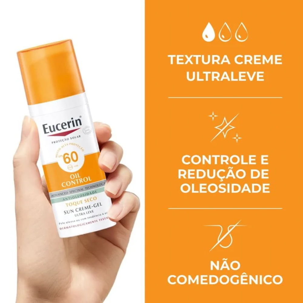 Protetor Solar Facial Eucerin Oil Control FPS 50+ Matte 50 ml