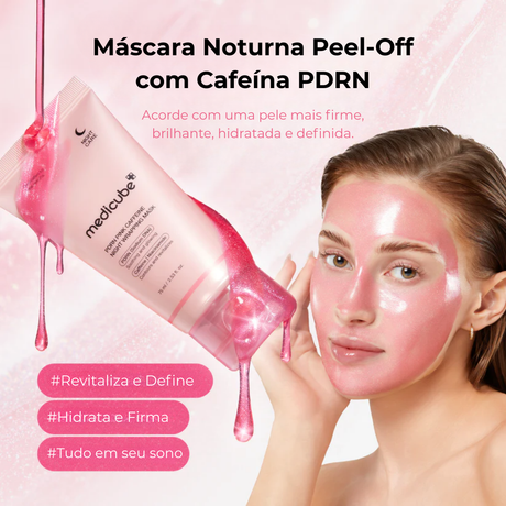 Máscara Noturna PDRN Cafeína Rosa – Hidratação e Firmeza