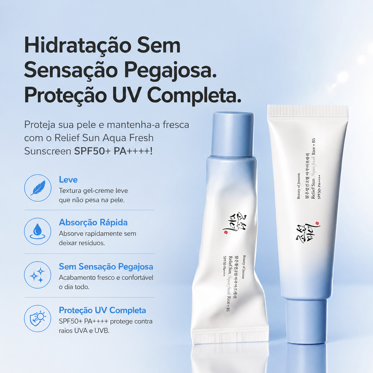 Beauty of Joseon Rice + B5 - Protetor Solar Facial Hidratante FPS50+ PA++++
