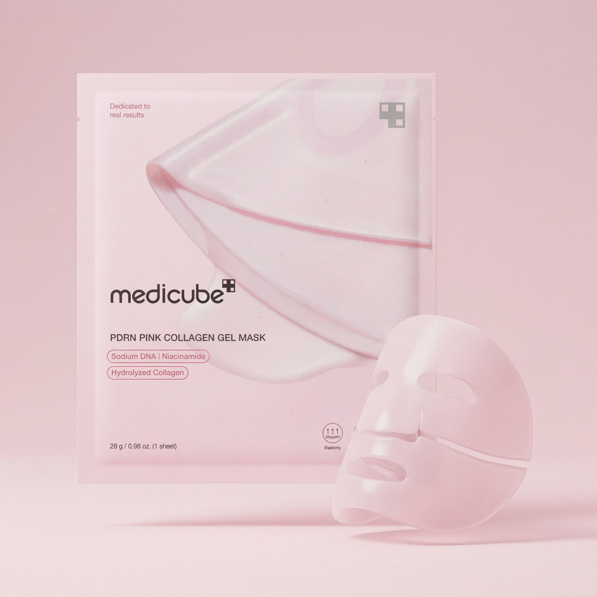 Máscara Facial de Colágeno Rosa com PDRN | KIT com 4