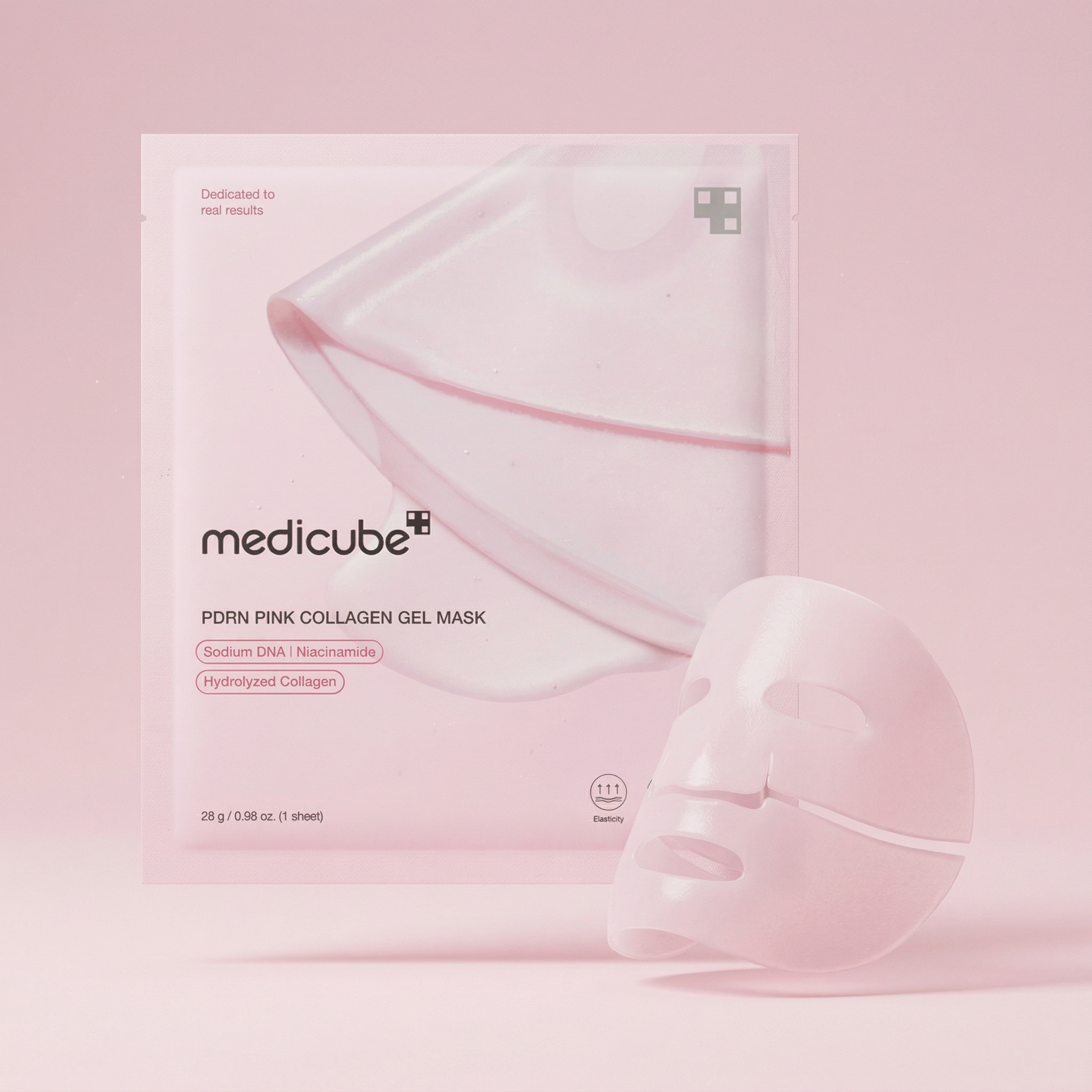 Máscara Facial de Colágeno Rosa com PDRN | KIT com 4